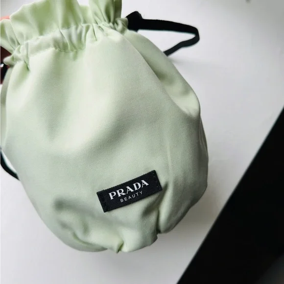 Prada Beauty Pouch Drawstring Light Green Dust Bag . - Picture 4 of 13
